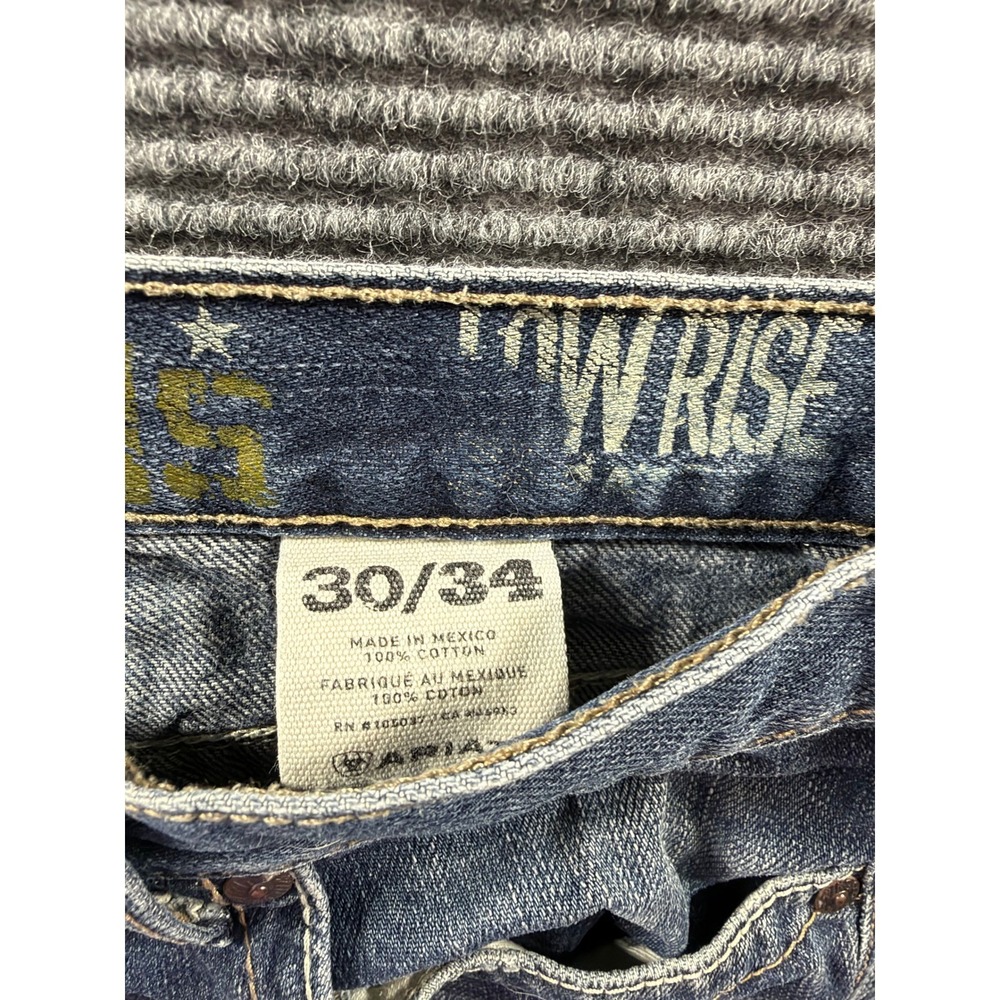 Ariat Low Rise Bootcut Jeans Womens 30x34 Medium Wash Western Denim 100% Cotton - Picture 7 of 8